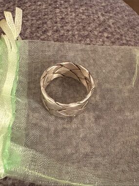 Sterling silver braided ring